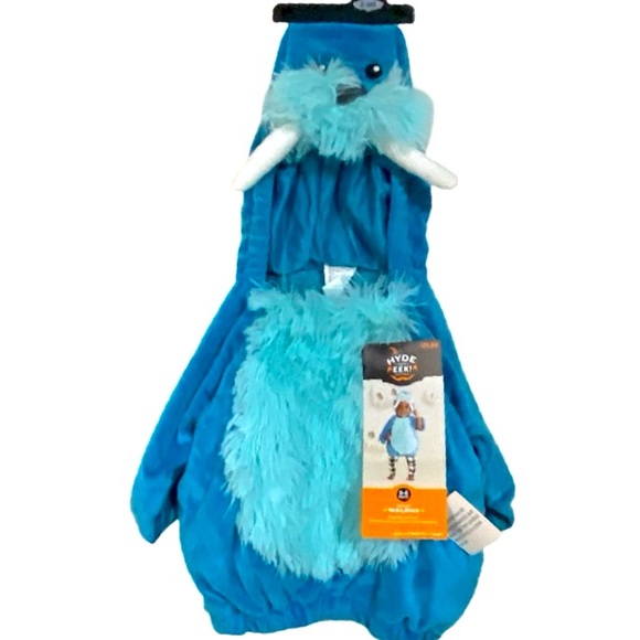 HYDE & EEK Plush Walrus Hooded Pullover Halloween Costume Infant Sz 0-6 Months - Picture 3 of 7